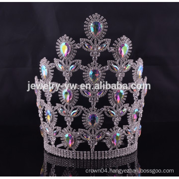 hot sales large flower shape hair accessories wholesale pageant crowns